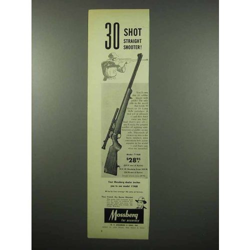 1955 Mossberg Model #146B Rifle Ad - Straight Shooter