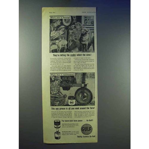 1955 Gulf Oil Ad - What's New in Farming?