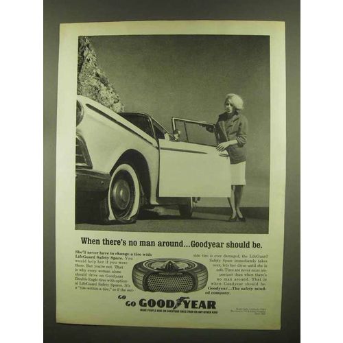 1965 Goodyear LifeGuard Safety Spare Tires Ad