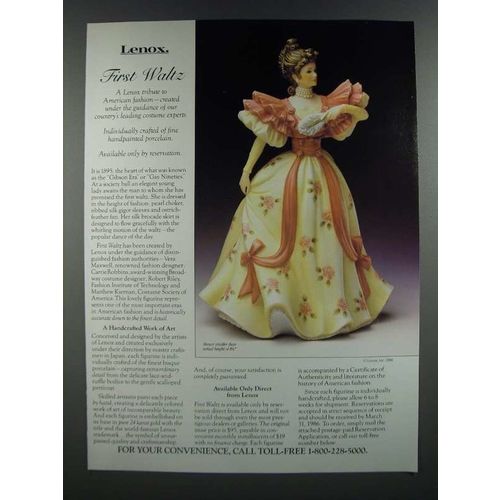 1986 Lenox First Waltz Procelain Figure Ad