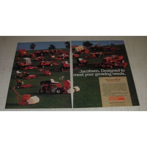 1986 Jacobsen Textron Turf-Care Equipment Ad - Meet Your Growing Needs