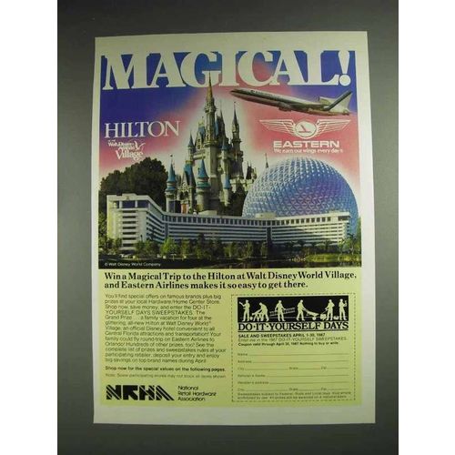 1987 Hilton at Walt Disney World Village Hotel Ad