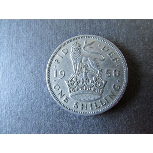 1950 GEORGE VI ENGLISH SHIELD ONE SHILLING FREE POST. AAL