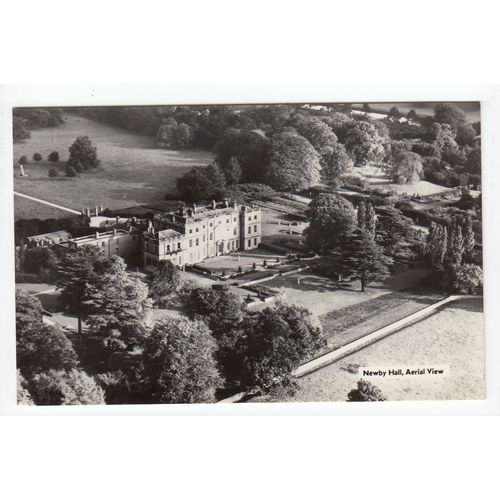 Aerial View of Newby Hall Skelton-on-Ure RP Postcard North Yorkshire