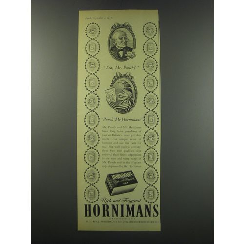 1957 Hornimans Rich and fragrant tea Ad - Tea, Mr. Punch?