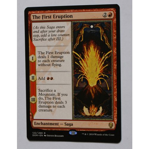 Magic the Gathering MTG CCG: Dominaria - # 122 the First Eruption (A) 2018 WotC