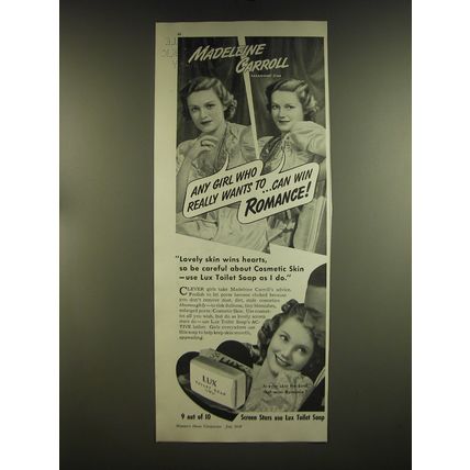 1939 Lux Soap Advertisement - Madeleine Carroll Ad