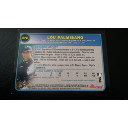 2003 Bowman Draft Picks & Prospects Card # BDP040 L. Palmisano Auto 202009271020