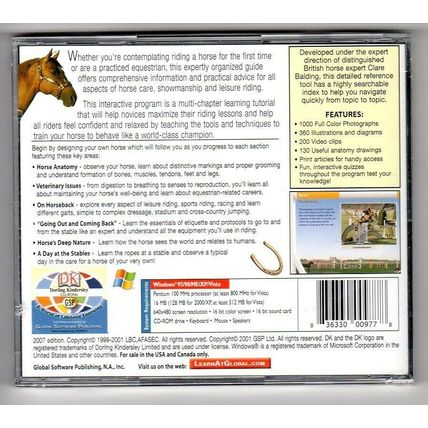 DK Horse & Pony Encyclopedia (PC-CD, 2007) Windows 95-Vista - NEW in Jewel Case