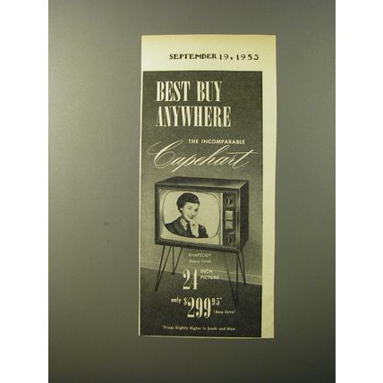 1953 Capehart Rhapsody Television Ad - Best buy anywhere
