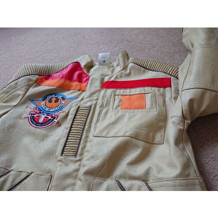 STAR WARS Poe Dameron child coat Resistance Rebel Leather type Jacket Disney DVD