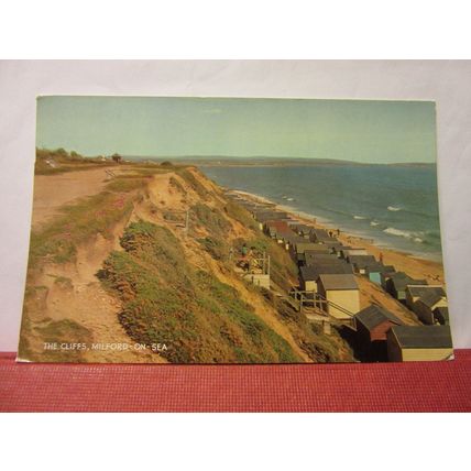 CLIFFS, MILFORD-ON-SEA, HAMPSHIRE.. used postcard by J. Salmon 1965 pm =