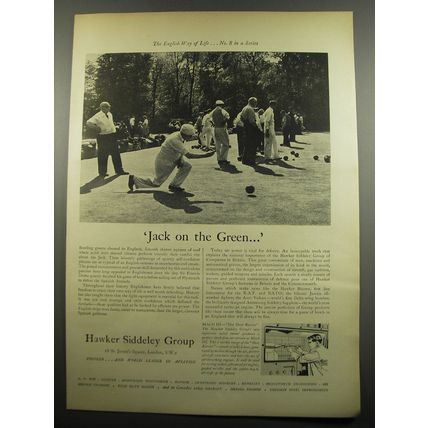 1955 Hawker Siddeley Aviation Ad - Jack on the Green