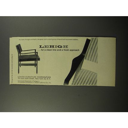 1956 Lehigh Chair by von der Lancken and Lindquist Advertisement