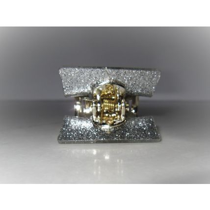 Small or medium gold or silver sparkly glitter hair claw clip