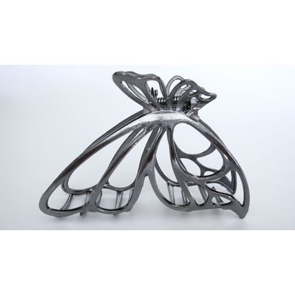 Rose gold silver or dark silver butterfly metal hair claw clip