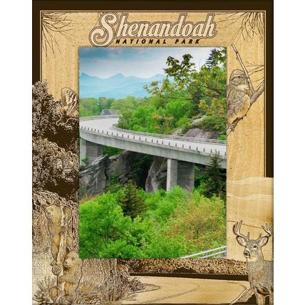 Shenandoah National Park Engraved Wood Picture Frame Portrait (4 x 6)