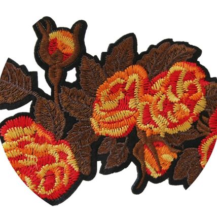 Flower Sew On Patch Flower Badge Decoration Motif Badges 22 x 10cm Plant P505