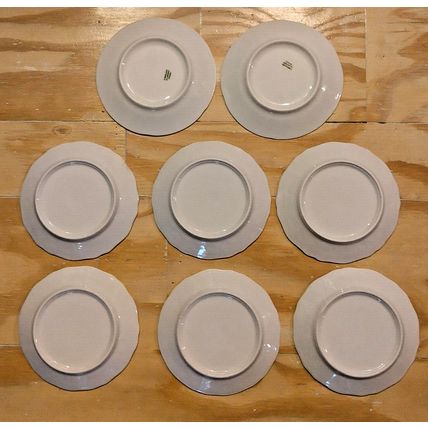 8 Collection Paris Porcelain France Cheeses Wine Fromage Appetizer 5 1/2" Plate