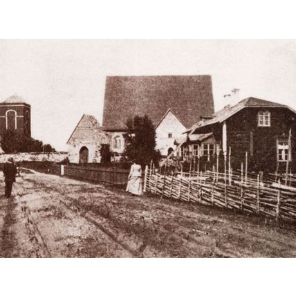 Hattula Suomi Finland Tractor at Holy Cross Church Postcard