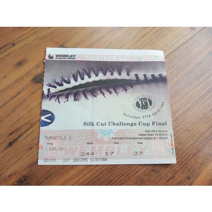 1996 Rugby League Challenge Cup Final Ticket – Bradford Bulls v St Helens