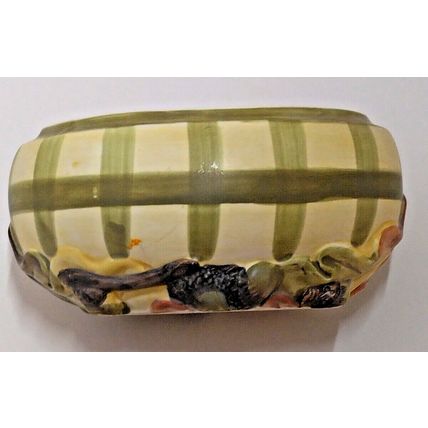 Indigo Gate for Silvestri Ceramic Fall Acorn & Leaf Oval Trinket Dish Autumn