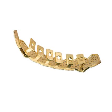 8 Teeth Top Grillz Mouth Full Iced Hip Hop Pink Zirkonia Tooth Caps
