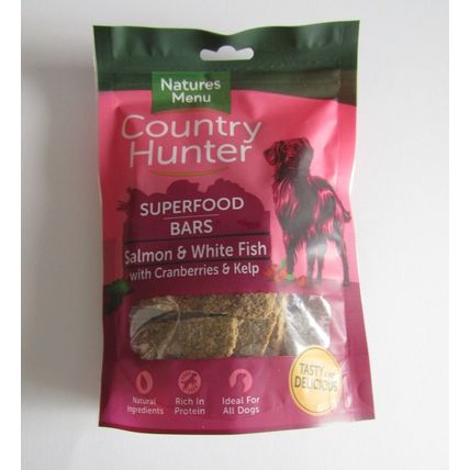 NATURES MENU COUNTRY HUNTER SUPERFOOD NATURAL DOG TREAT BAR 100G RICH IN PROTEIN