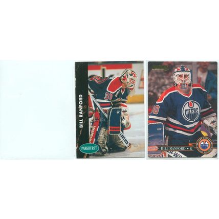 Bill Ranford Playing Card + 3x Hockey Cards