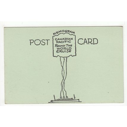 Canadian Pacific Round the World Cruise Advertising Postcard Ceylon