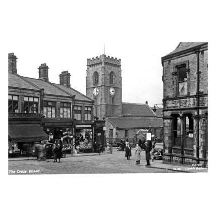 pt2160 - The Cross & Church , Elland , Yorkshire - print 6x4