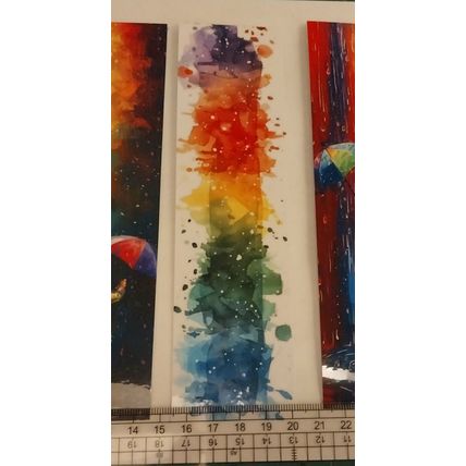 Girl With Umbrella Rainbow Bookmarks Book Markers Gift For Reader (X5)
