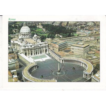 Roma Piazza S Pietro Italy Postcard unused VGC