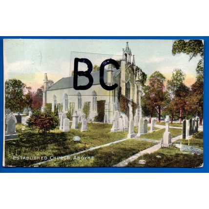 Postcard Established Church Aboyne Aberdeenshire Nr Dinnet Tarland Torphins