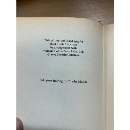 1973 MAURICE EDELMAN "DISRAELI IN LOVE" FICTION HARDBACK BOOK (P3)