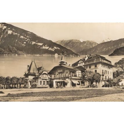 Hotel Terminus Spiez Switzerland From Visitor Real Photo Postcard