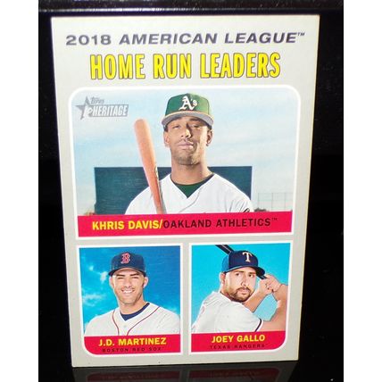 TOPPS HERITAGE 2019 DAVIS/MARTINEZ/GALLO HOME RUN LEADERS BASEBALL CARD #66
