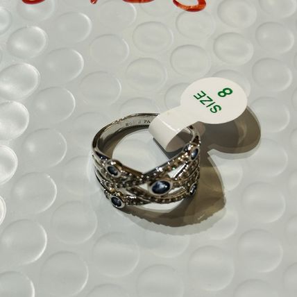 NIB Bomb Party Sz8 BP Ring RBP6385 Orbs of Dreams LC Aqua Blue Spinel Rhodium Pl
