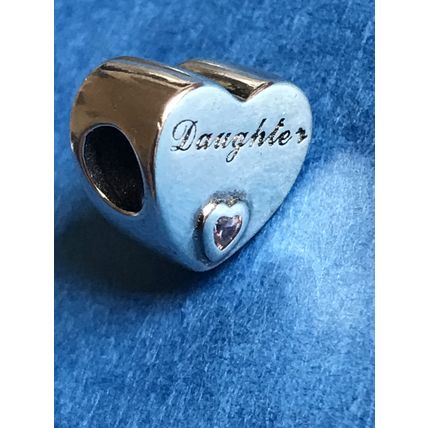 Genuine 925 Silver Daughter charm comes in a cute velvet pouch free UK delivery