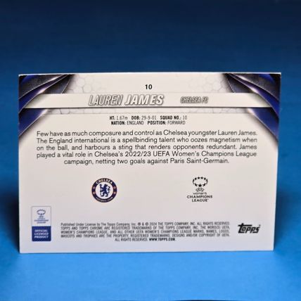 Lauren James - TOPPS Chrome PARALLEL UWCL 2023/24 Chelsea