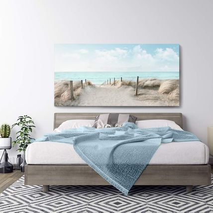 Large Canvas Wall Art Sky Beach Painting Picture Print on Canvas Framed Wall Art