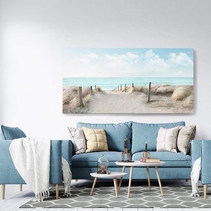 Large Canvas Wall Art Sky Beach Painting Picture Print on Canvas Framed Wall Art