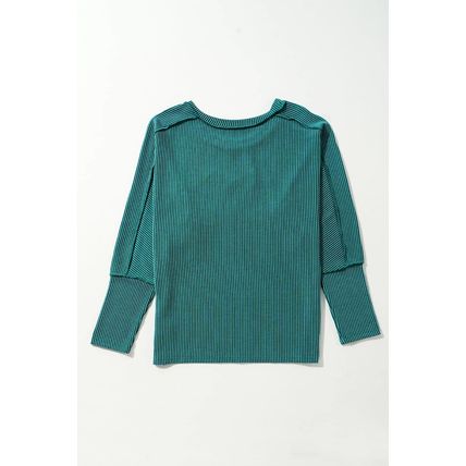 Skobeloff Merry Graphic Corded Batwing Sleeve Knit Top