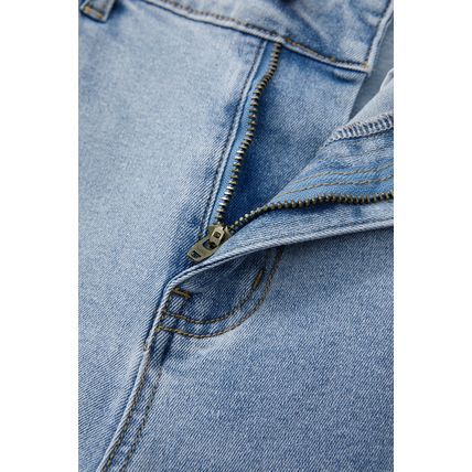 Beau Blue Bowknot Decor Boyfriend Cargo Jeans