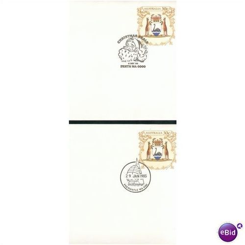 Australia 1983-85 - SHS 30c pre-paid covers x 8