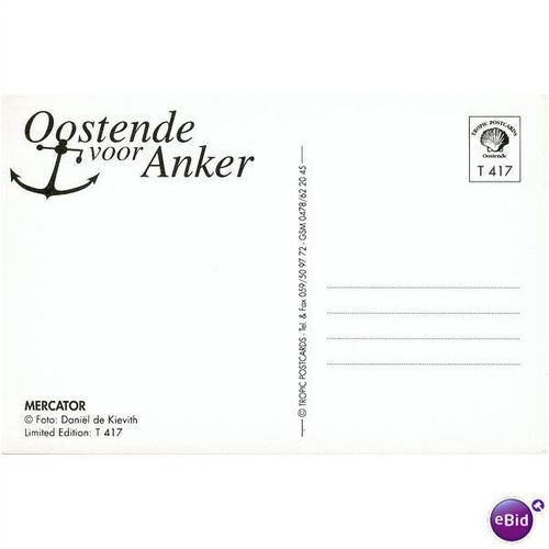 Belgium Postcard - "Mercator" Oostende voor Anker