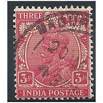 India 1932 SG237 3 Annas Carmine Fine Used.