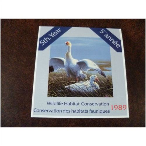 Canada 1989 Wildlife Habitat Conservation booklet Snow geese birds Grondin Art