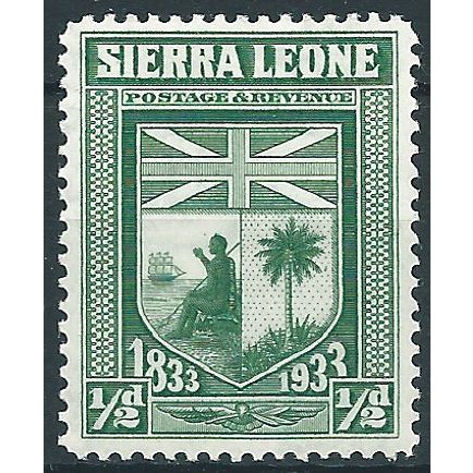 Sierra Leone 1933 SG168 1/2d Green Mounted Mint .. ..