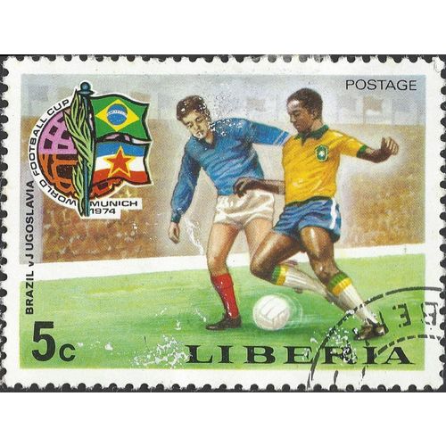 LIBERIA, FOOTBALL, W Germany World Cup, green 1974, 5c